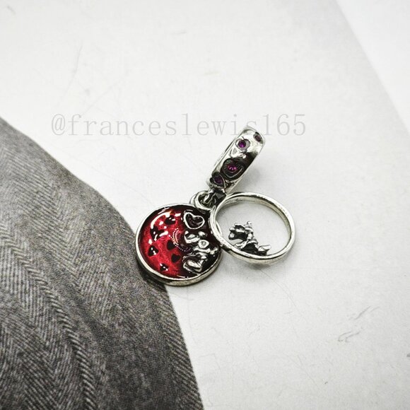 Pandora Mickey Mouse & Minnie Mouse Love and Kisses Dangle Charm - Picture 5 of 5